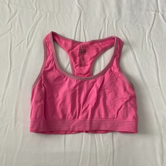 VSX Other - Victoria's Secret VSX Pink Sparkle Sports Bra - EUC